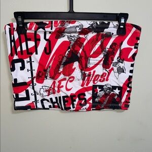 Red and White Chiefs Graphic Top